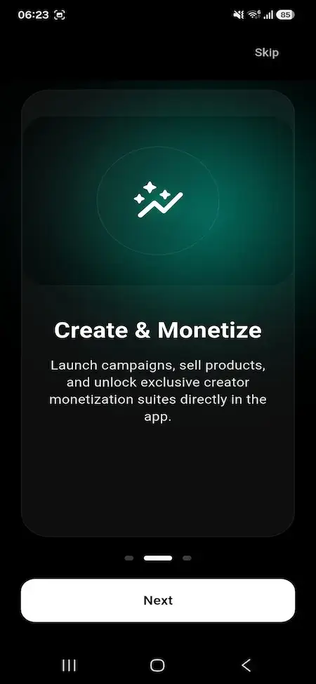 Threads Clone 15 Threads clone onboarding introducing campaigns, product sales and creator monetization