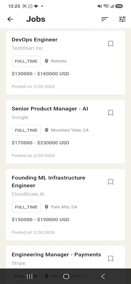 LinkedIn Clone 17 LinkedIn Clone Mobile Job Listings