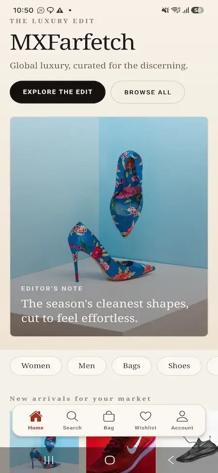 Farfetch Clone 25 Farfetch Clone Mobile Luxury Shopping Homepage