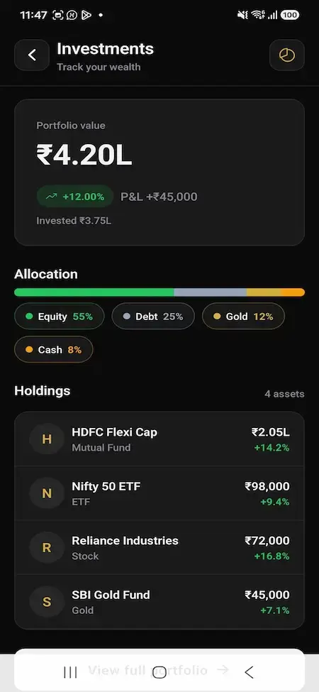 Cred Clone 17 Cred Clone Investment Portfolio Dashboard