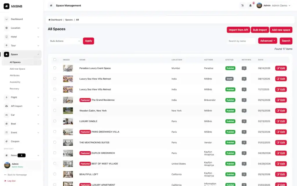 Airbnb Clone 37 Airbnb Clone Space Listing Management