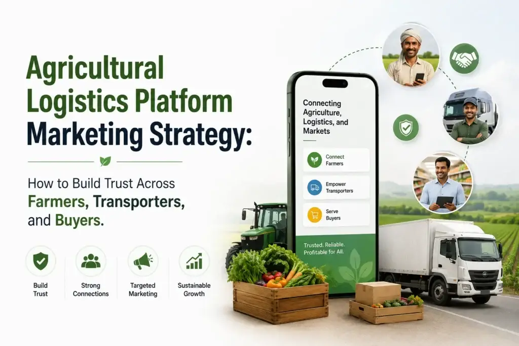 agricultural logistics marketing strategy for building trust across farmers, transporters, and buyers.
