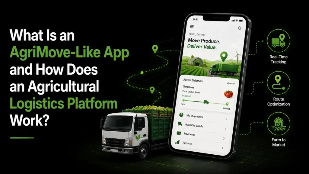 AgriMove-like agricultural logistics platform connecting farmers buyers and transporters