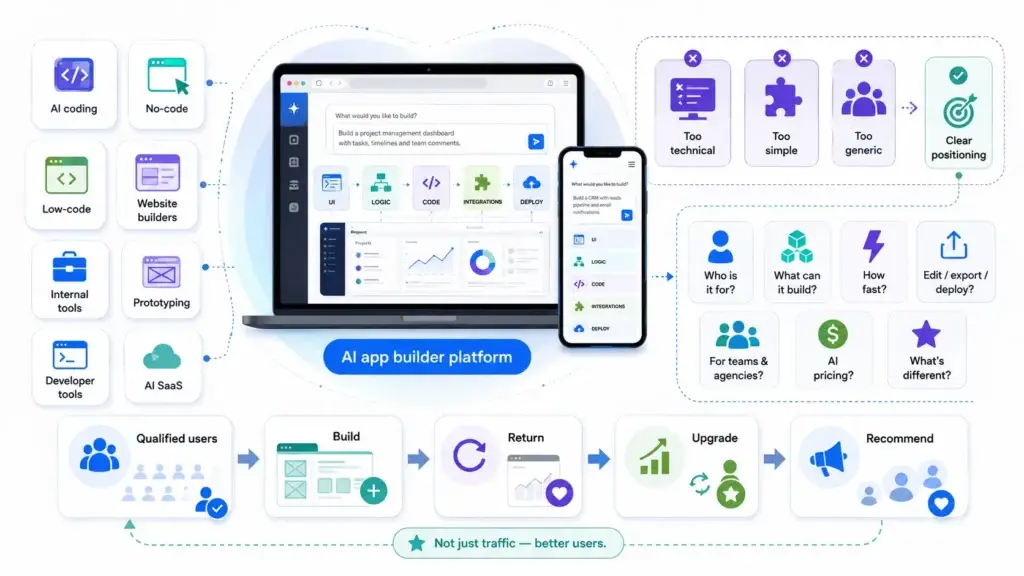 Best Marketing Strategies to Grow a Bolt.new Clone AI App Builder Platform 1 Bolt.new clone AI app builder positioning strategy for attracting qualified users and improving conversions