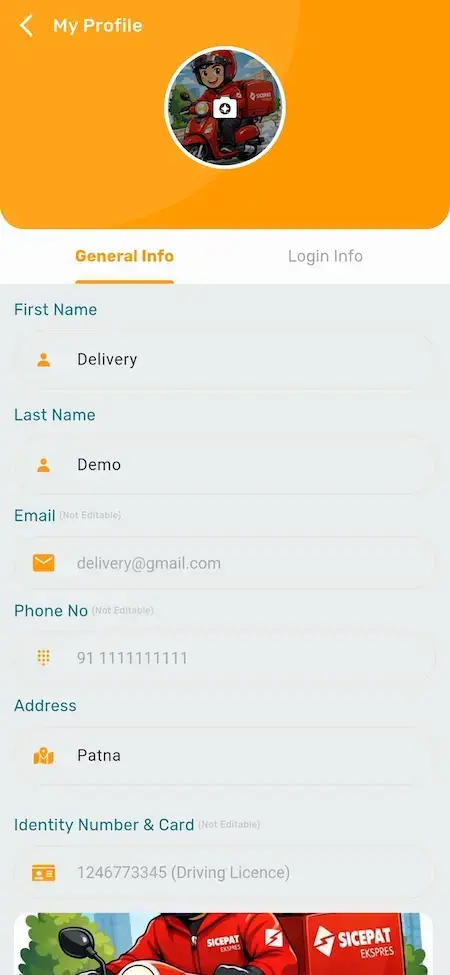 Noon Clone 46 Amazon Clone Delivery Staff Profile Editor