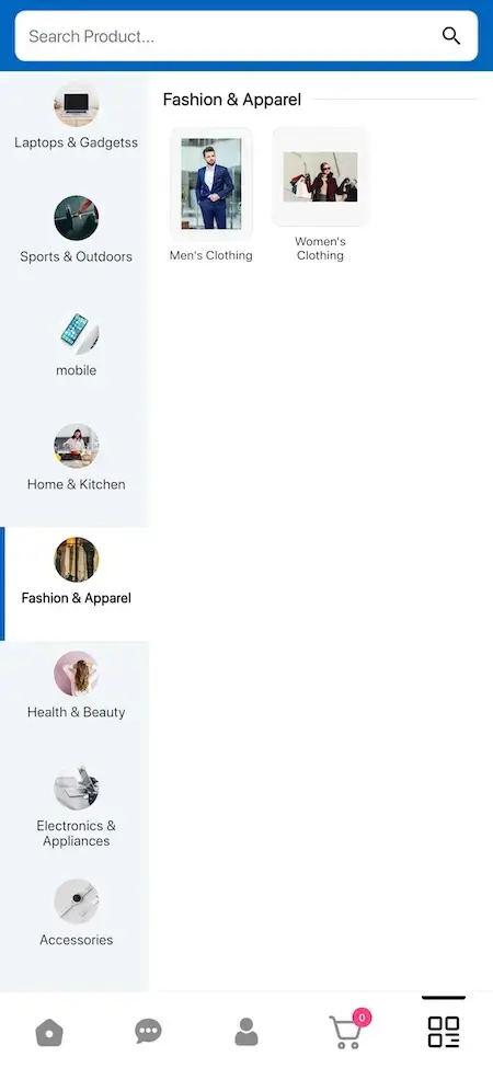 Noon Clone 20 Amazon Clone Mobile Product Categories
