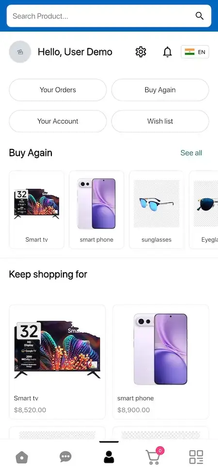 Noon Clone 18 Amazon Clone Customer Profile and Recommendations