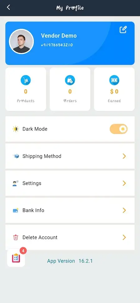 Noon Clone 30 Amazon Clone Seller Profile and Account Menu