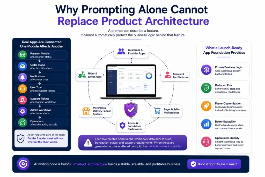 The Hidden Cost of Endless Prompting: Analyzing AI Developer Fatigue 2 Why prompting alone cannot replace product architecture for building stable, scalable, and launch-ready applications