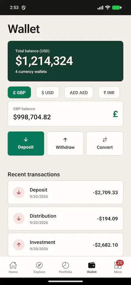 White Label Real Estate Crowdfunding Platform 16 04 wallet