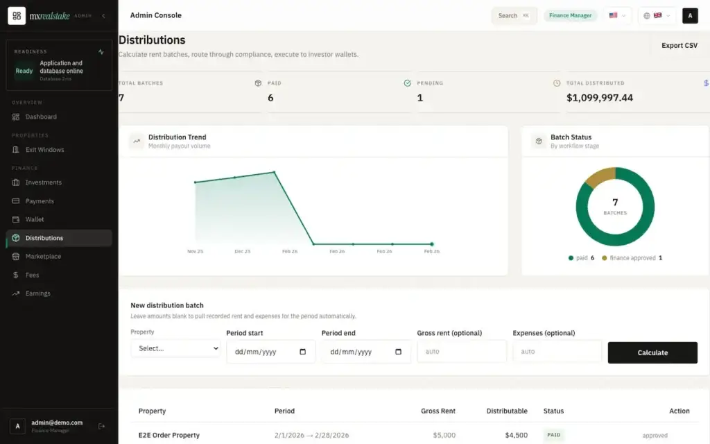 White Label Real Estate Crowdfunding Platform 56 06-distributions