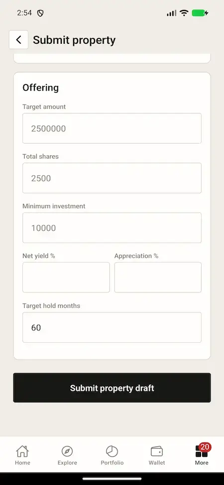 White Label Real Estate Crowdfunding Platform 34 06 projections