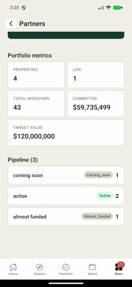 White Label Real Estate Crowdfunding Platform 33 07 property performance