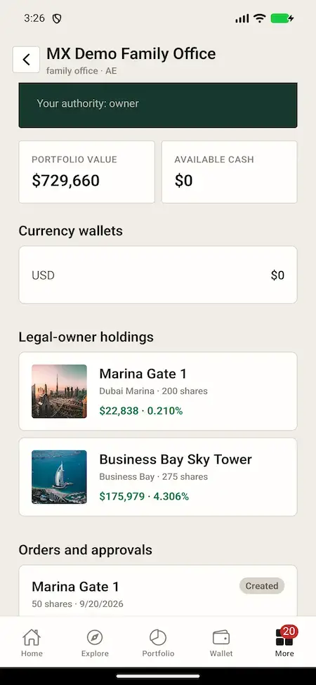 White Label Real Estate Crowdfunding Platform 23 07 wallet summary