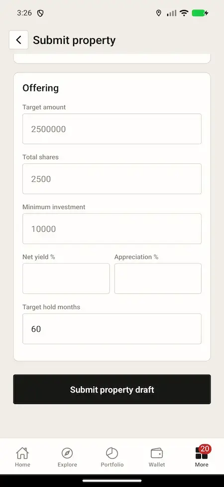 White Label Real Estate Crowdfunding Platform 31 09 submission review