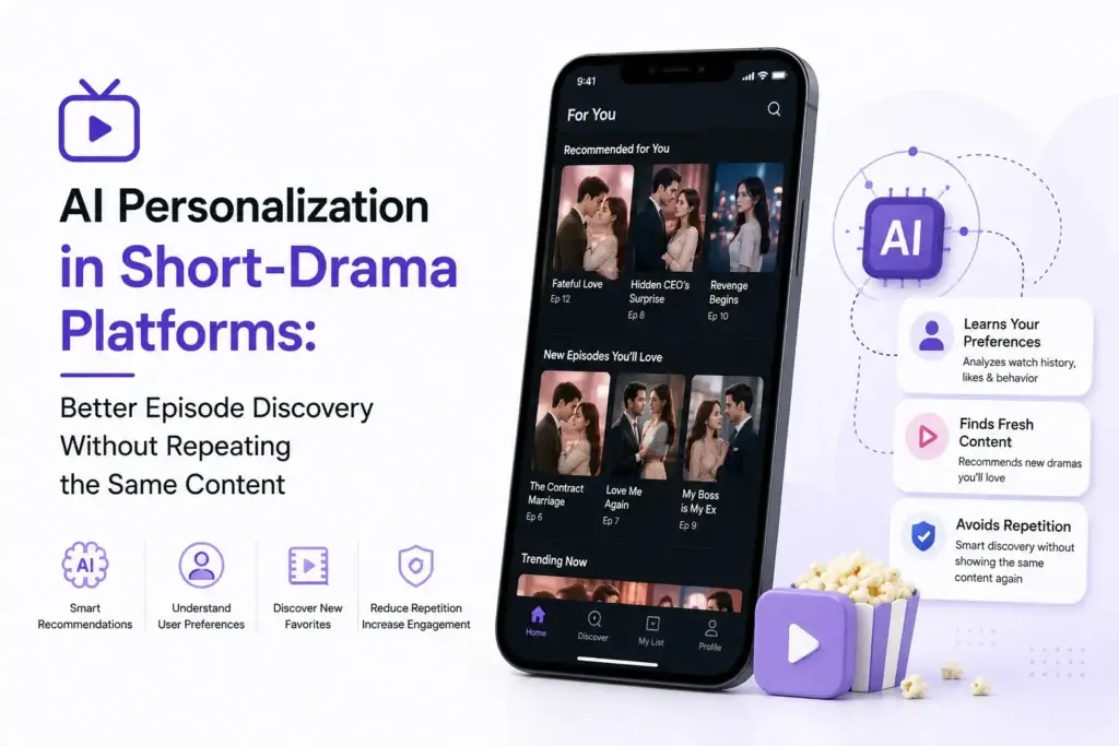 White Label Micro Drama App 81 AI personalization in short-drama platforms improving episode discovery and reducing repeated content