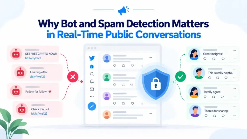 Bot and Spam Detection in a Real-Time Microblogging Platform: Protecting Trends and Public Conversations 1 Bot and spam detection protecting real-time public conversations