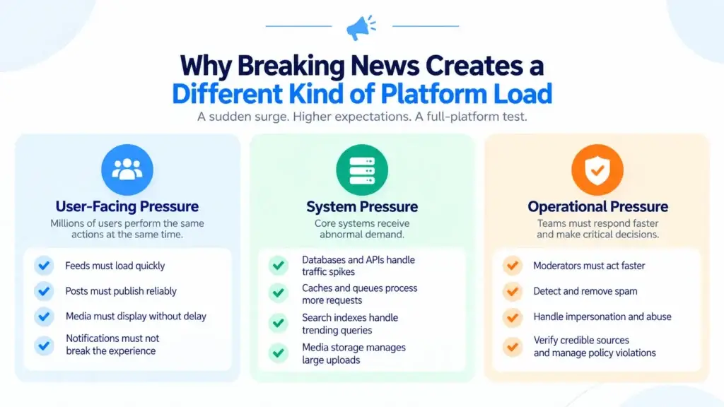 What Happens When Breaking News Sends Millions of Users to a Real-Time Microblogging Platform? 1 Platform load caused by breaking news and sudden user traffic surges