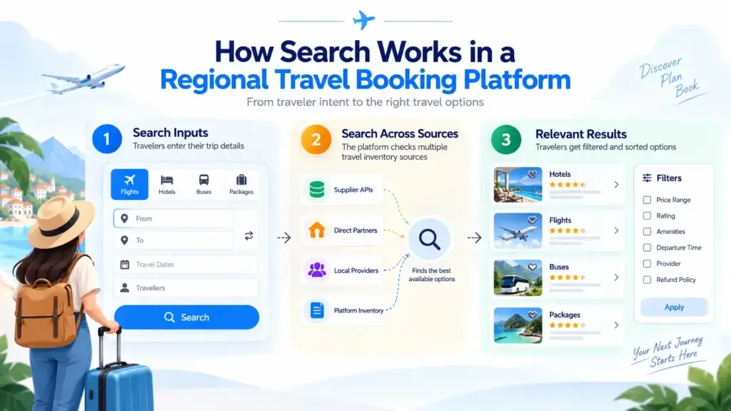 What Is a Regional Travel Booking Platform and How Do Search, Availability, Booking, and Confirmation Work? 1 How search works in a regional travel booking platform