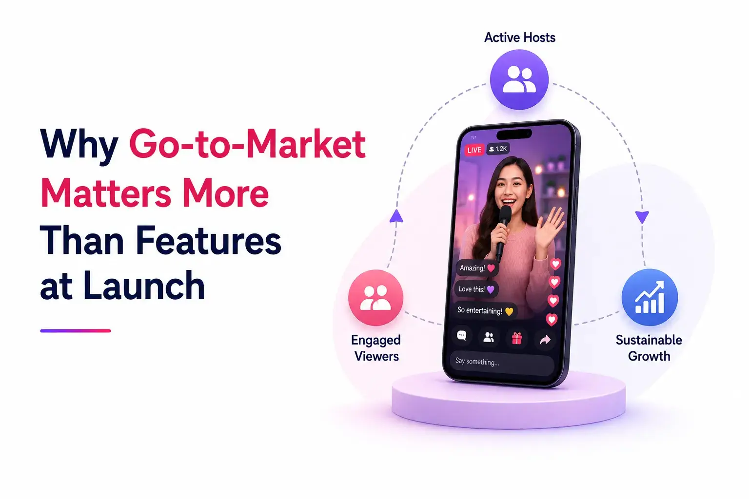 Live Streaming Entertainment Platform Go-to-Market Strategy: Building Hosts, Agencies, and Active Viewers 1 Live streaming entertainment platform go-to-market strategy showing active hosts, engaged viewers, real-time interaction, and sustainable platform growth