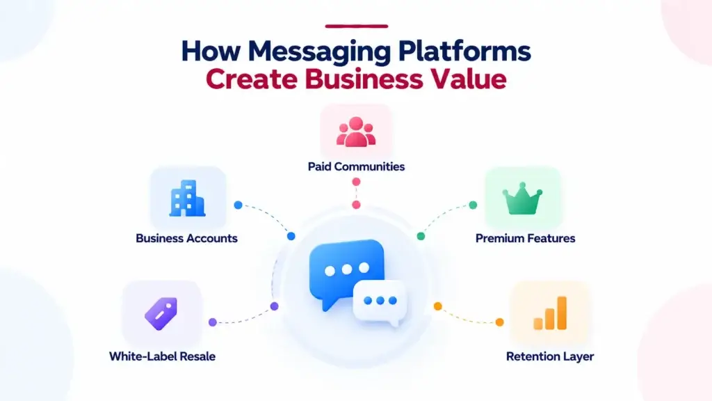 What Is a Messaging Platform and How Does Real-Time Communication Work Across Chats, Calls, and Groups? 2 Messaging platform business value through business accounts, paid communities, premium features, white-label resale, and retention