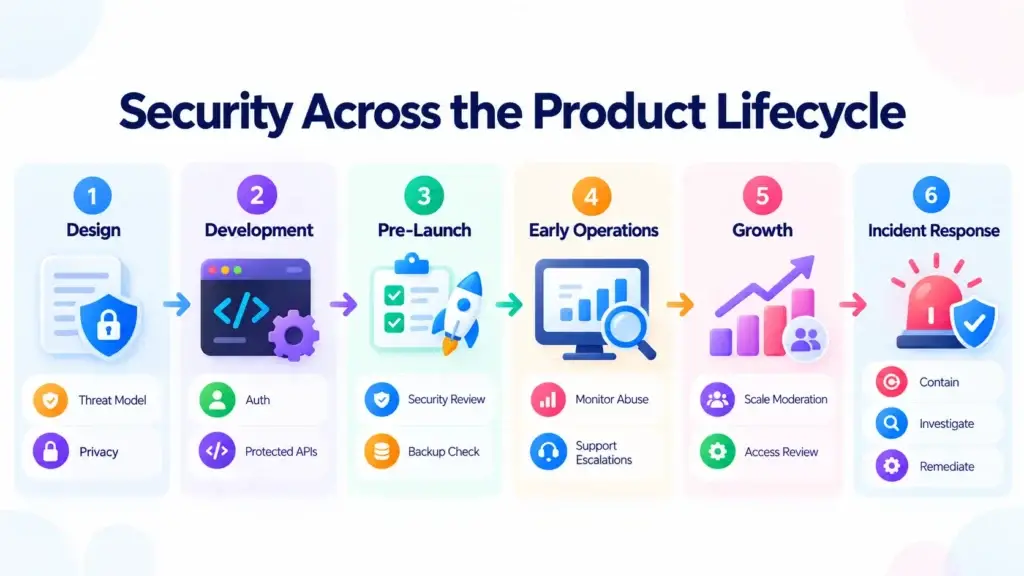 Trust and Security in a Professional Networking Platform: Identity, Account Protection, Messaging, and Data Privacy 2 Security across the product lifecycle from design and development to launch, growth, and incident response