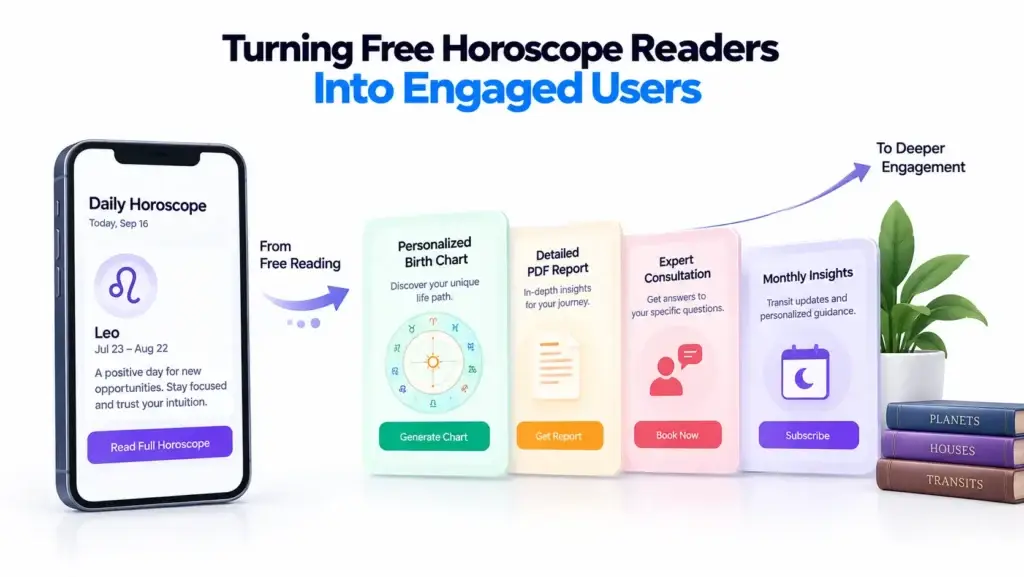 From Generic Horoscopes to Personalized Birth-Chart Insights: Improving the Digital Astrology Experience 2 Turning free horoscope readers into engaged astrology platform users through personalized birth charts, reports, consultations, and monthly insights