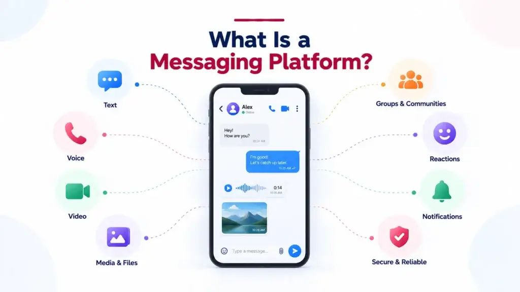 What Is a Messaging Platform and How Does Real-Time Communication Work Across Chats, Calls, and Groups? 1 What is a messaging platform with text, voice, video, groups, media, notifications, and secure communication