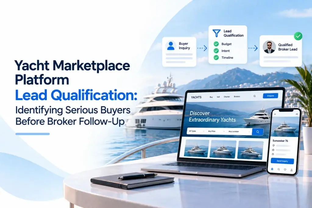 Yacht marketplace platform lead qualification identifying serious buyers before broker follow-up