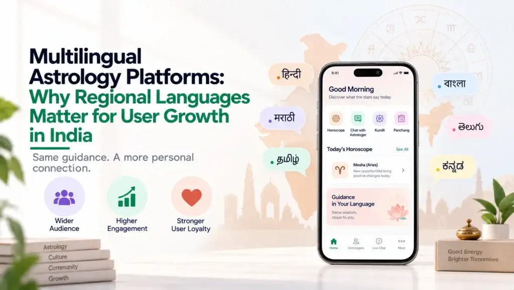 Multilingual astrology platforms using regional languages to increase user growth, engagement, and loyalty in India