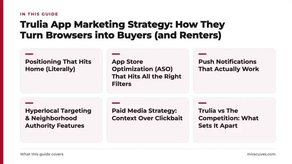 Trulia App Marketing Strategy: How They Turn Browsers into Buyers (and Renters) 2 Trulia App Marketing Strategy: How They Turn Browsers into Buyers (and Renters): Positioning That Hits Home (Literally), App Store Optimization (ASO) That Hits All the Right Filters, Push Notifications That Actually Work, Hyperlocal Targeti