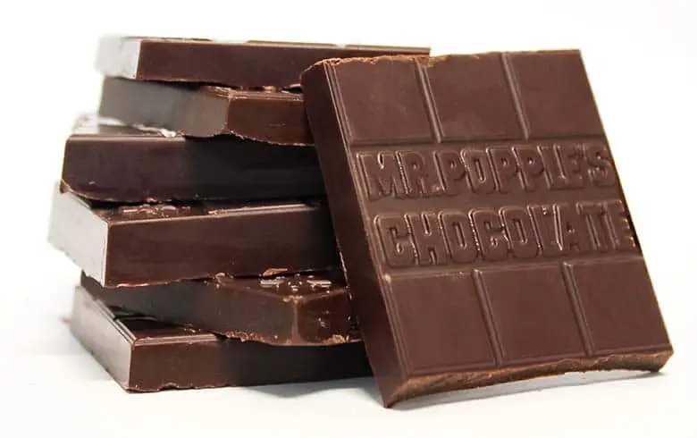 Stack of Mr Popple's Vegan Chocolate
