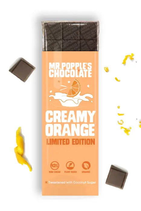 Creamy Orange Plant based vegan friendly chocolate bar