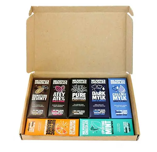 Letterbox friendly diabetic friendly Chocolate bar subscription box - safe for diabetes