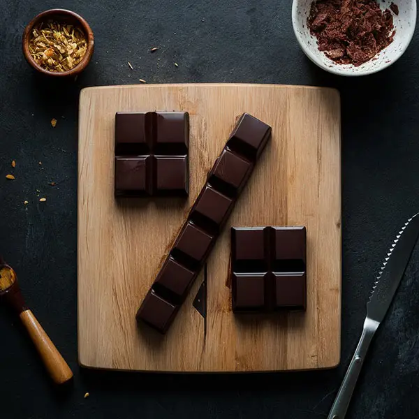 Chocolate in the shape of a % sign