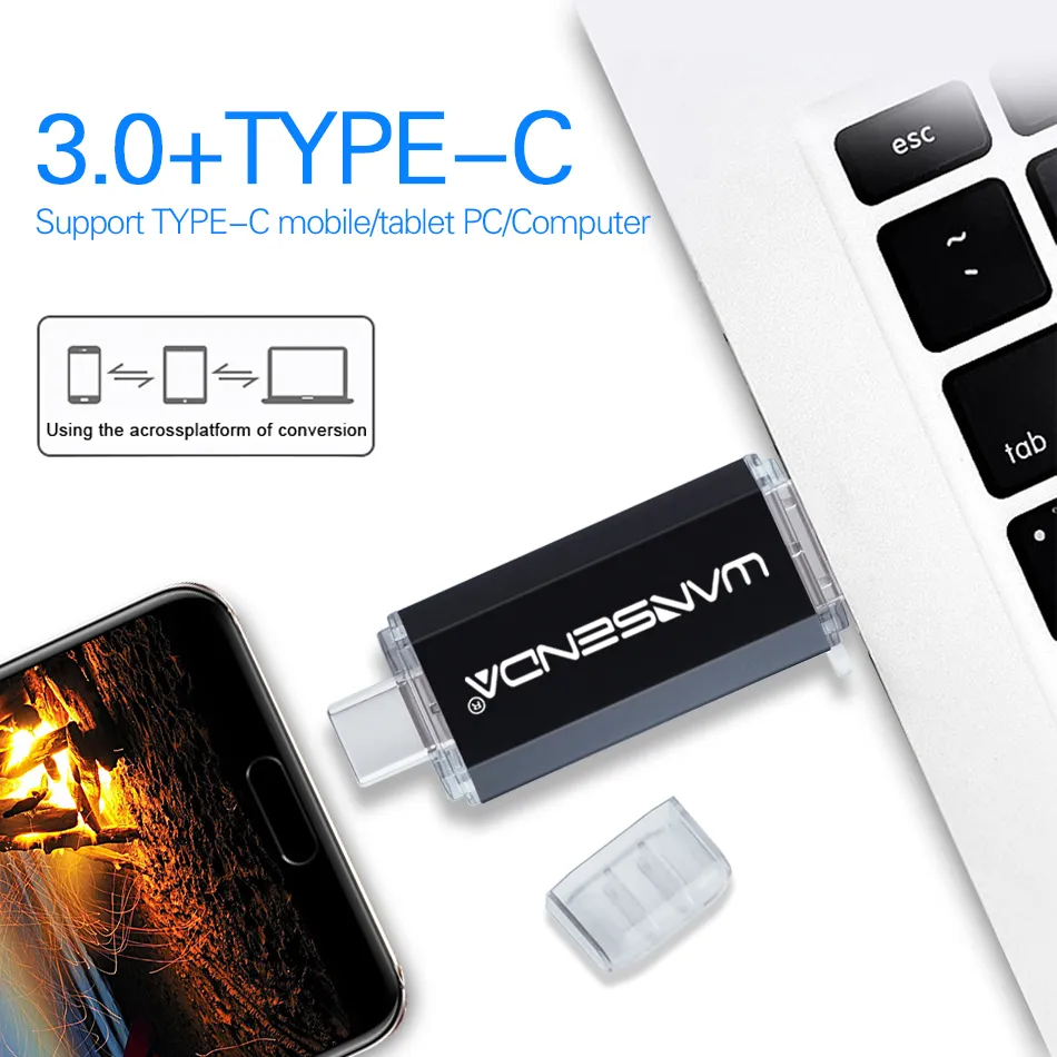 דיסק און קי טייפ סי זיכרון נייד USB Type-C מהיר 3.0