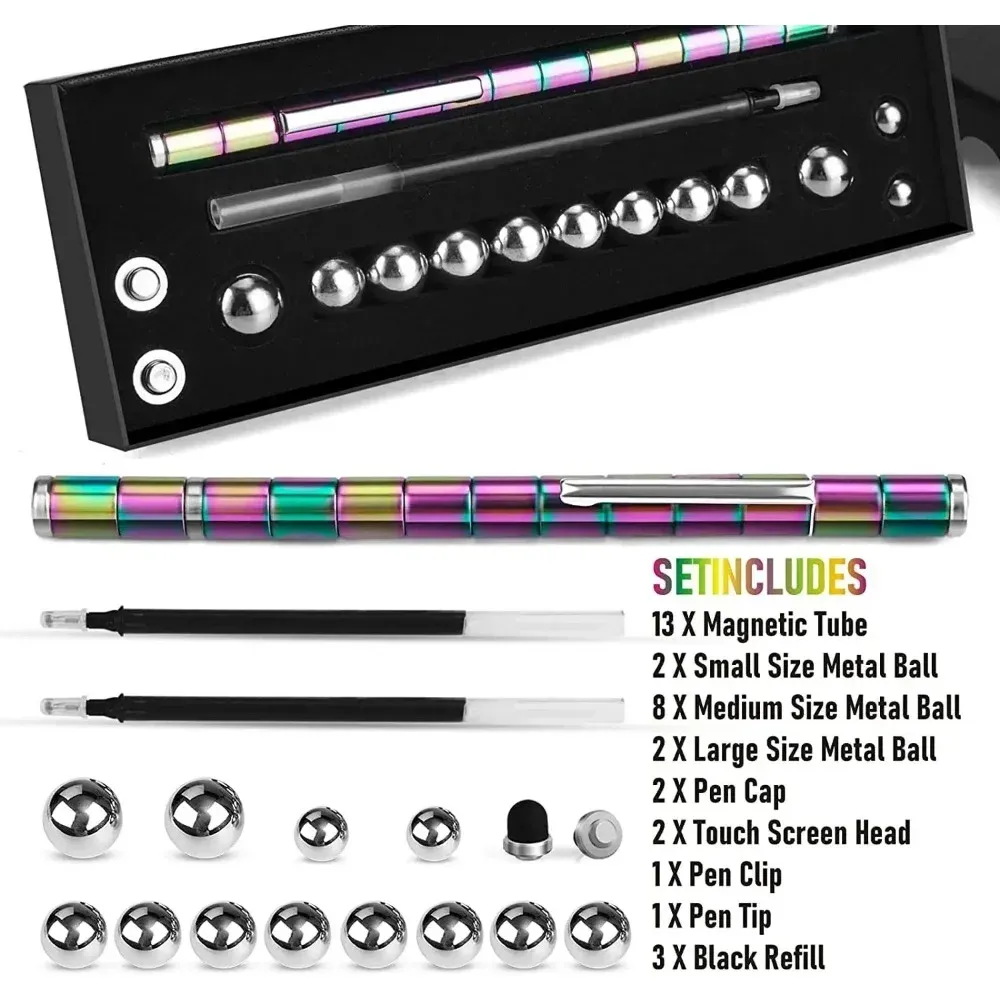 Decompression magnetic pen, fidgeting magnetic pen, multifunctional novel pen for relieving fidgety pressure, a gift for friends Decompression magnetic pen, fidgeting magnetic pen, multifunctional novel pen for relieving fidgety pressure, a gift for friends