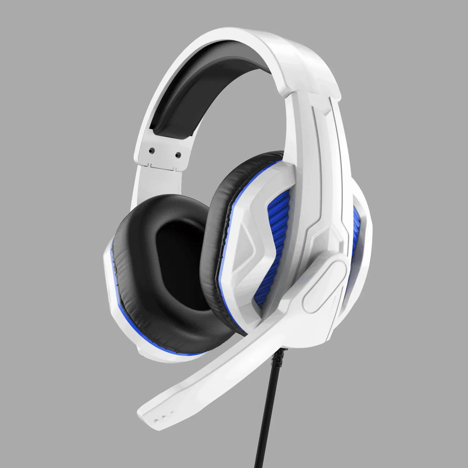 OohTeX White Gaming Headset for PS4, PS5, PC, Wired Over-Ear Headphone with Noise Canceling Microphone, 7.1 Surround Sound,Comfortable Earmuffs (OT-7250).