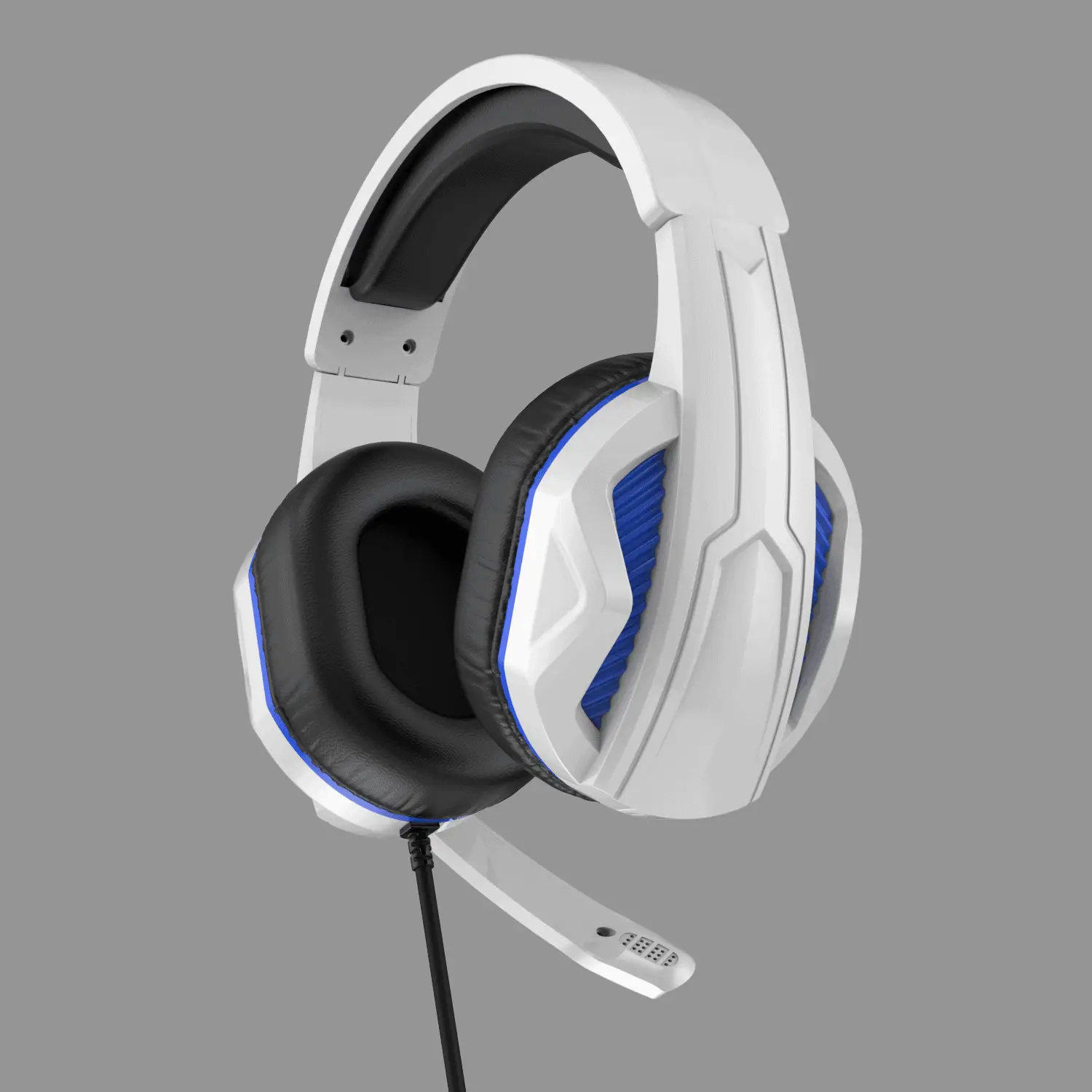 OohTeX White Gaming Headset for PS4, PS5, PC, Wired Over-Ear Headphone with Noise Canceling Microphone, 7.1 Surround Sound,Comfortable Earmuffs (OT-7250). - Image 3
