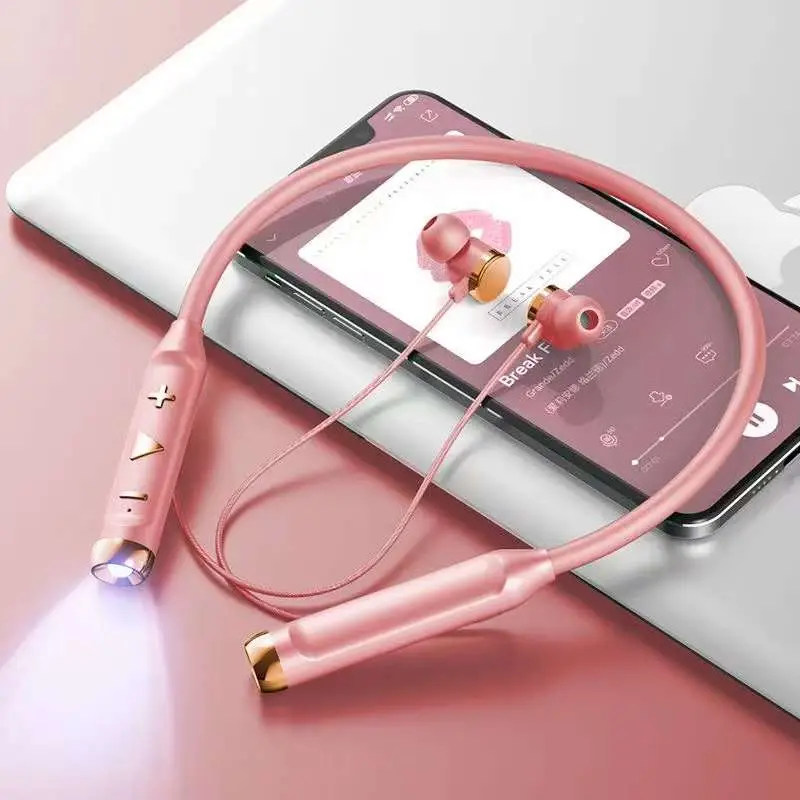 OohTeX Sports Torch Flashlight Neckband Bluetooth Earphones High Quality (BT-18) - Image 4