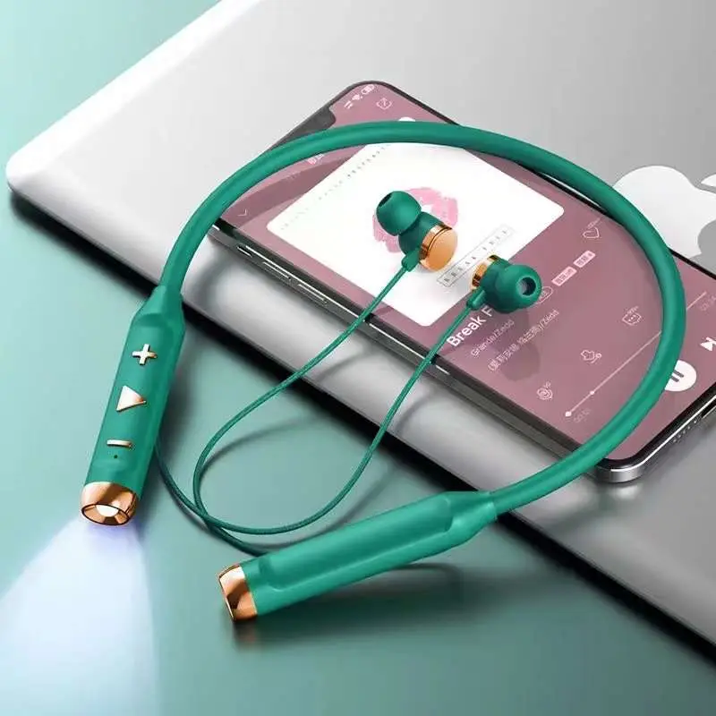 OohTeX Sports Torch Flashlight Neckband Bluetooth Earphones High Quality (BT-18) - Image 6