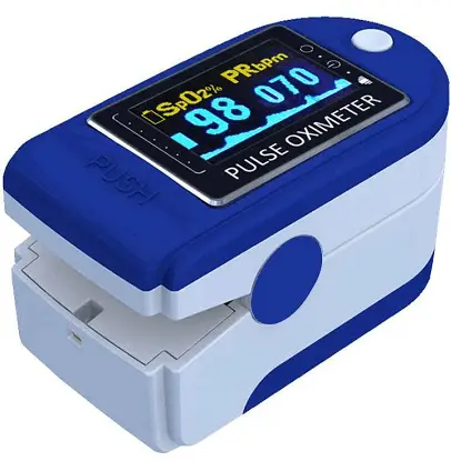 OohTex Fingertip Blue Pulse Oximeter, Sp02 Finger Blood Pulse Oxygen Monitor (LK-804)