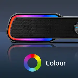 OohTeX RGB Soundbar Computer Speakers,RGB Gaming Speakers for PC, Laptop, Tablet, Smartphones, Wired USB Powered Sound Bar with Bluetooth Connection & Enhanced Stereo Bass, with Dual-Channel LED Lighting Changes Desktop Speakers (OT-RGBSB) - Image 9