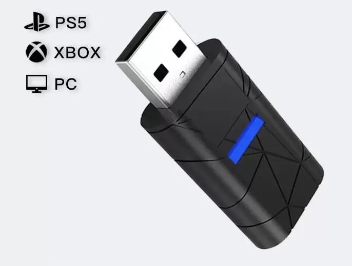 OohTeX Bluetooth Audio Adapter for PS5, Bluetooth Dongle 5.0 Adapter for PS5/PS4/Windows 10/8/7/XP Compatible with Airpods Headset Speaker, USB Bluetooth 5.0 Dongle (B618)