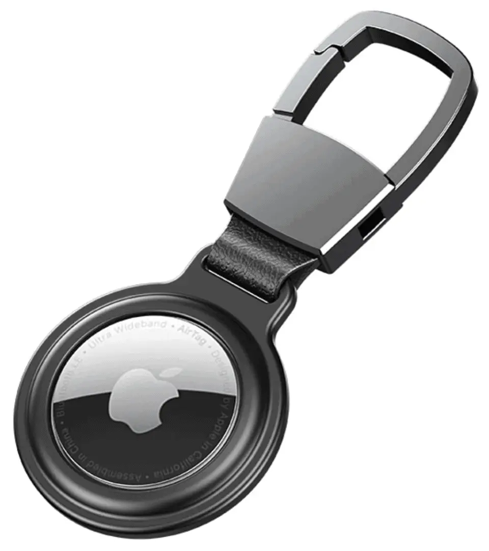 OohTeX AirTag Case Protective Metal Cover with Keychain Compatible with Apple AirTags Case (A1)
