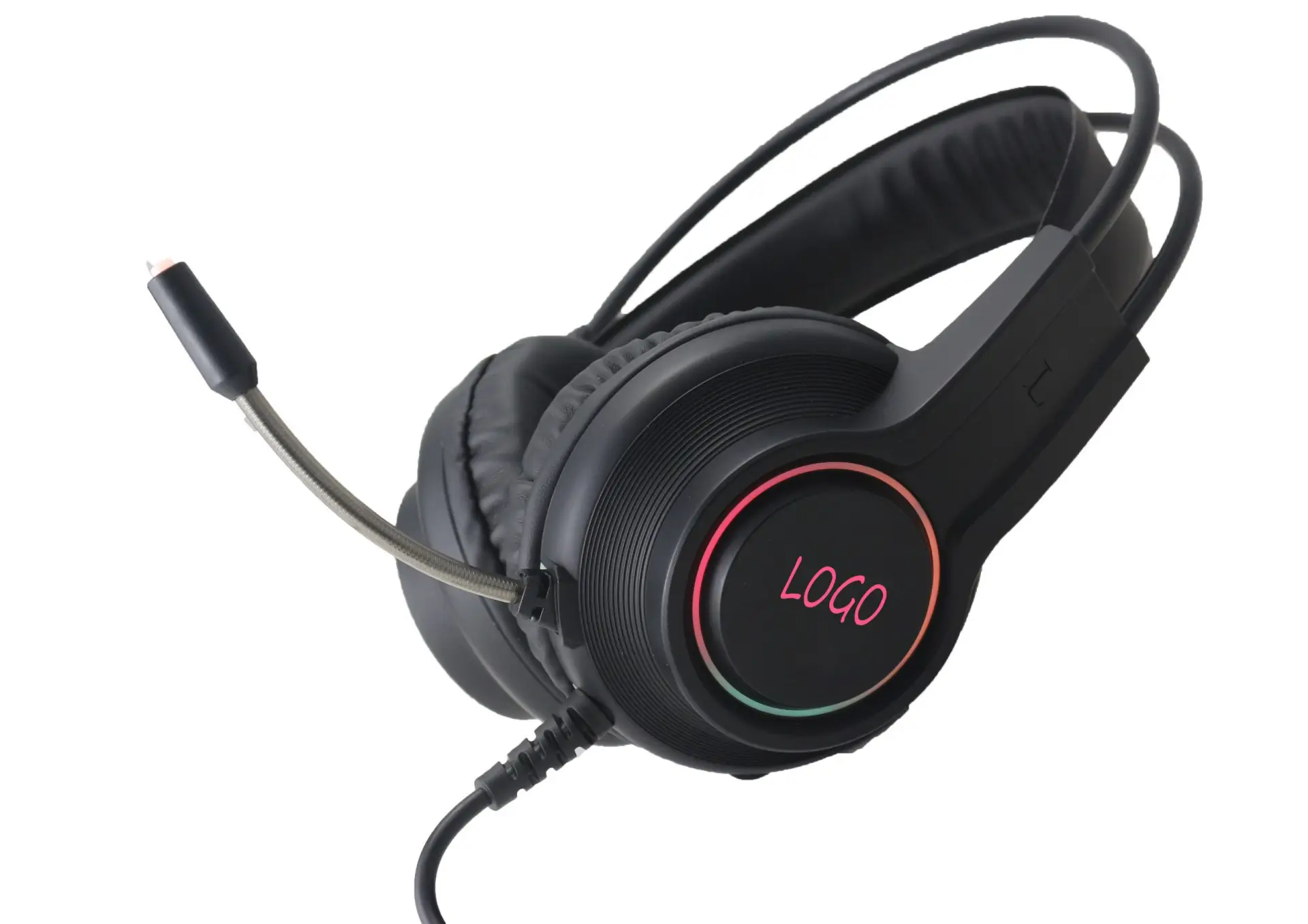 OohTeX Professional PC Gaming Headphones LED Lighting Wired Headset Support OEM Color LOGO (V9000) - Image 2