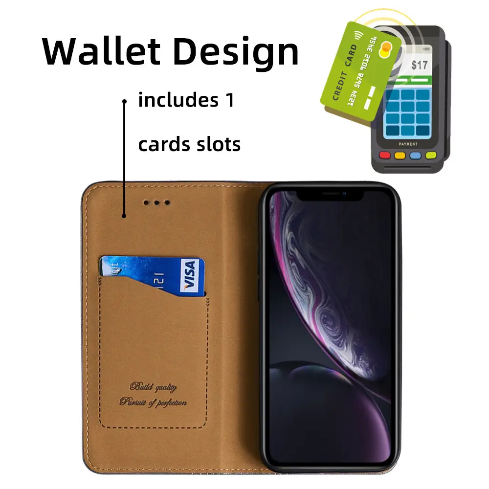 OohTeX Fashion Soft PU TPU Silicone Plaid Magnetic Suction Leather Phone Case(PGW) - Image 4