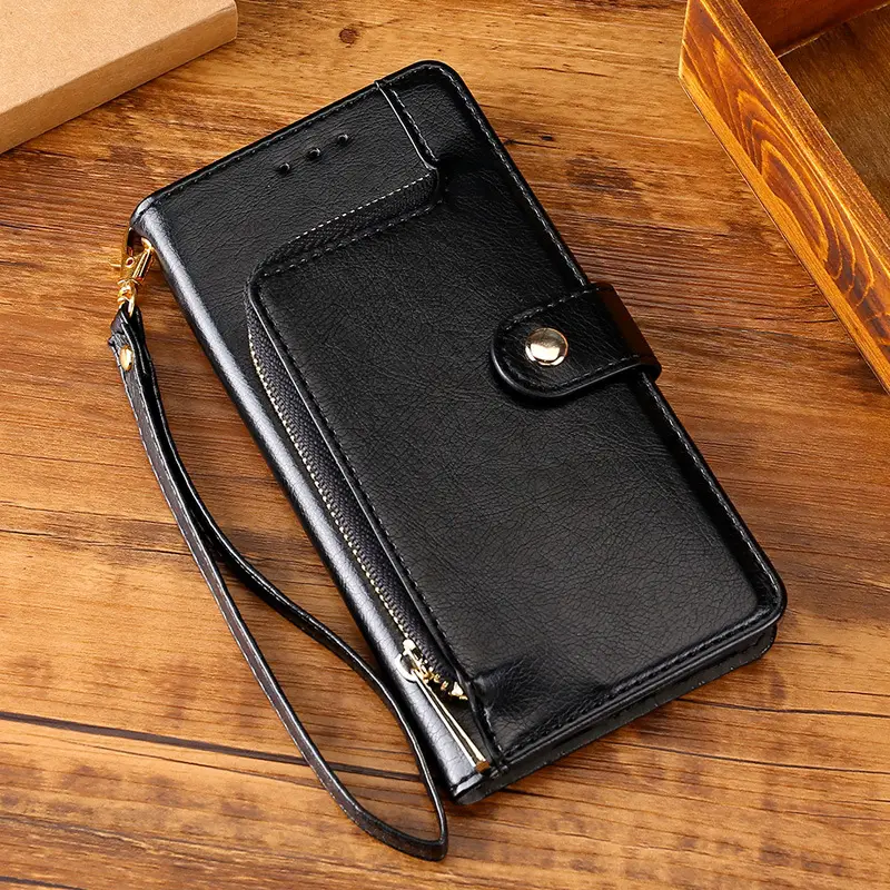 OohTeX Fashion Soft PU TPU Silicone Multifunctional Zipped Wallet Case Leather Phone Cover(PLL) - Image 9