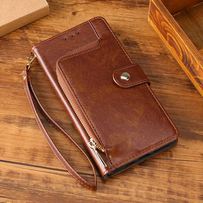 OohTeX Fashion Soft PU TPU Silicone Multifunctional Zipped Wallet Case Leather Phone Cover(PLL) - Image 7