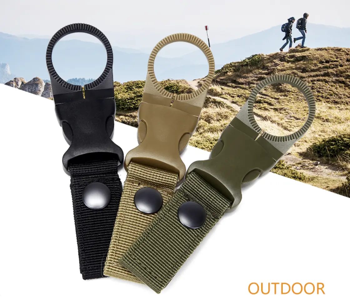 OohTeX Outdoor Backpack Hook Military Tactical Nylon Safety Tool Outdoor Tactics Hiking Hunting Climbing Survival Strap Hook Accessory(OBHM)